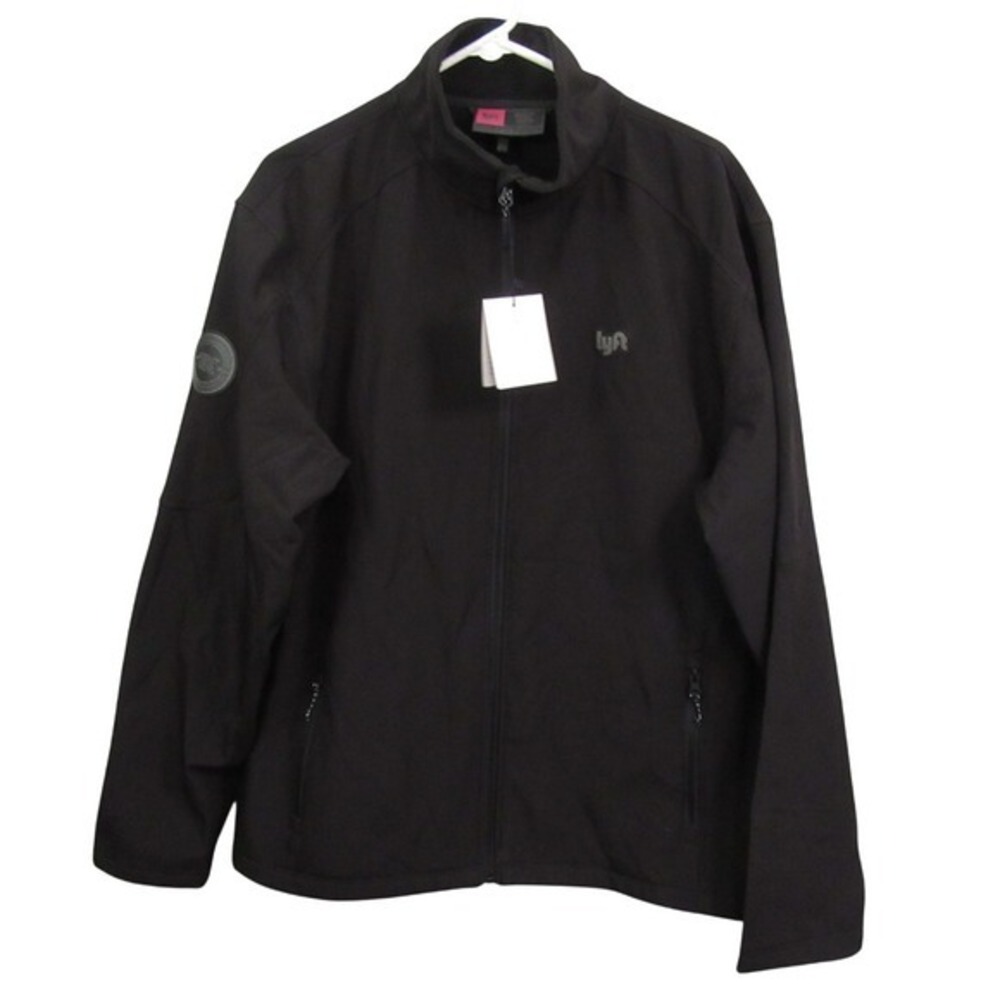 Lyft Mens 1K Driver Softshell Jacket‎ 2XL Black Full Zip Fleece Pocket